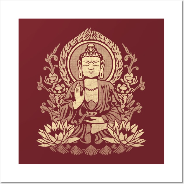 Siddhartha Gautama Budda - Weathered Wall Art by GAz